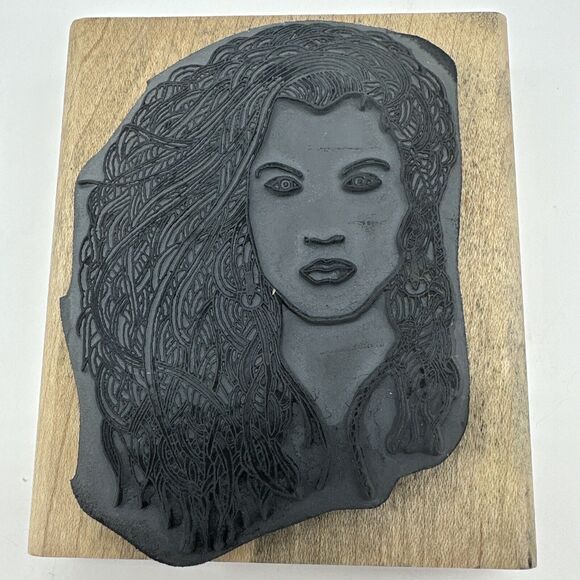 Mane Girl Woman Lots of Hair Amazing Detail Stamp Oasis 1512-1 Rubber Stamp HTF - Picture 4 of 7